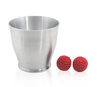 SUMAG Taza de aluminio para picar (boca ancha) magnética Chop Cup Magic Tricks Cup y bolas de primer plano Magic Show Trick Props