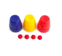 Sumag tres tazas y bolas trucos de magia de plstico Bolas que aparecen/desaparecen de cerca de la comedia Kids Magic (pequeo - multicolor)