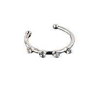 Sumanee - Anillo de nariz de cristal de 15 mm de acero inoxidable Cool Punk Body Piercing Bone Stud Jewelry Plata Creativa y útil Lovely And Professional