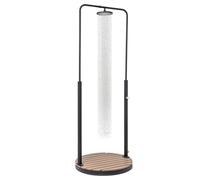 Sumatra Falls Round Ducha de jardín WPC Aluminio Ø 80 cm redonda Blumfeldt