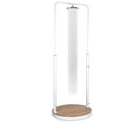 Sumatra Falls Round Ducha de jardín WPC Aluminio Ø 80 cm redonda Blumfeldt