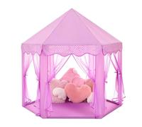 Sumbababy Carpas de juegos para niños princesa castillo tienda de campaña para niñas hexágono casa de juegos de hadas juguetes para niños o niños pequeños juegos de interior o exterior (morado)