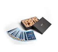 SumBlox Starter Set de 38 bloques de construcción matemática, bloques de números educativos de madera maciza STEM, juego de 36 tarjetas de actividad