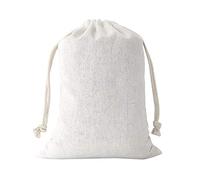 SumDirect 20 bolsas de muselina de algodón, pequeñas bolsas de regalo ligeras blancas transpirables con cordón, bolsas de almacenamiento reutilizables para bodas, fiestas, cumpleaños (15 x 20 cm)