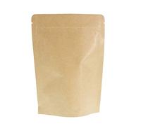 SumDirect 50Pcs 13x18cm Kraft Stand Up Bolsas para alimentos, Zip Lock Bolsas de empaque reutilizables para almacenar, galletas, té y bebidas