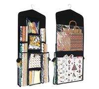 SumDirect blanco 40 x 102 cm colgante de doble cara para envolver regalos, almacenamiento de bolsa de regalo de papel de regalo