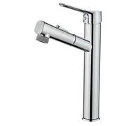 Sumeber Grifo de lavabo alto con jeringa extraíble, grifo mezclador de lavabo con 2 tipos de chorro, grifo mezclador adecuado para lavabo de encimera, grifo mezclador caliente y frío