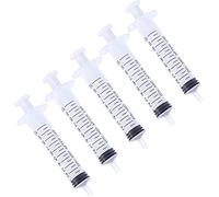 Sumedtec 5 Piezas Jeringas Luer Lock Múltiples Usos Aplicador de Jeringa de Plástico sin Aguja para Laboratorios Científicos Industriales 10 Ml