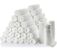 SUMEDTEC - Pack de 48 Rollos de vendas de gasa de 10 cm de ancho x 5 m de longitud cada uno. Vendas elásticas de grado médico y envoltura individual para proteger heridas.