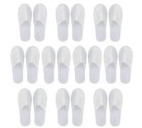 Sumedtec Zapatillas Desechables, Set de 10 Pares de Zapatillas de Hotel/Zapatillas de Viaje/Zapatillas de baño, Blancas, Zapatillas Desechables (Puntera cerrada)