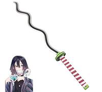 SuMemo Anime Cos Katana con Vaina, 75/100 Cm, Slayer Cosplay Iguuro Obanai, Espada de Cuchilla de Bambú para Suministros de Fiestas de Halloween -Ponuro Obanai)/75 cm (29 Pulgadas) -Ponuro Obanai
