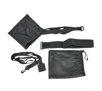 Sumérgete en tu entrenamiento con este cinturón de entrenamiento de resistencia de natación compacto y ajustable para todos los niveles de nadadores (20 cm, negro)