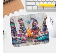 Sumerians Sacred Fire - Alfombrilla para mouse de escritorio para juegos, lavable, impermeable, con borde cosido, antideslizante, cómodo accesorio de oficina