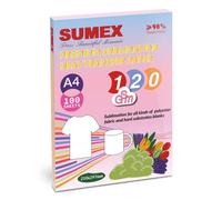 Sumex Papel de sublimación tamaño A4 210 × 297 mm, 120 g/m² 100 hojas de papel de transferencia de calor compatible con todas las impresoras de inyección de tinta