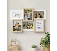 SUMGAR Marco de Fotos Collage 10x15 Madera Blanca Set de 6, Marco de Fotos 10x15 para Oficina o Pared, Regalo para Familia, Boda