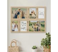 SUMGAR Marco de Fotos Collage de Madera Set de 6, Set de 2 Marcos 13x18 con 4 Marcos 8x13, para Escritorio o Pared, Regalo Ideal para Familia, Boda, Festival, Navidad