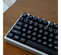Sumgsn- Teclas SA de 142 Teclas, Teclas translúcidas de Doble inyección Negras, aptas para interruptores Cherry MX de 61/64/87/104/108, diseño ISO ANSI, Teclado mecánico, Teclado Alice