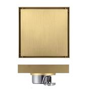 Sumidero Terraza Desagüe de suelo invisible con azulejos en el baño. acero inoxidable 304 desodorante(12cm X12cm silver)