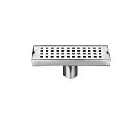 Sumidero Terraza Desagüe de suelo rectangular for inodoro acero inoxidable con orificio cuadrado grueso y gran desplazamiento(6.8x20cm Z)