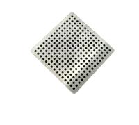 Sumidero Terraza Desagües de suelo con tapa red, orificio desagüe ducha cuadrado, filtro, recogedor pelos, tapón, herrajes acero inoxidable(6x6cm)