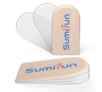 Sumifun Insertos de levantamiento de talón, insertos de gel para zapatos para mujer, almohadillas ortopédicas ajustables para dolor de talón y discrepancias de longitud de pierna, copas de talón de 1