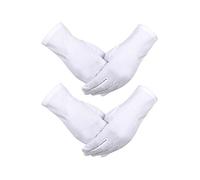 Sumind 2 Pares de Guantes de Algodón Nylon Guantes de Uniforme Blancos Guantes Tuxedo Guantes de Policía Formal Guantes de Desfile de Guardias