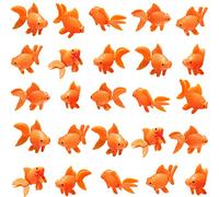 Sumind Peces de Acuario Artificiales Peces de Plástico Peces de Acuario Artificiales Realistas Artificial Movimiento Flotante Naranja Peces de Colores Falso Ornamento Decoraciones para Acuario Pecera