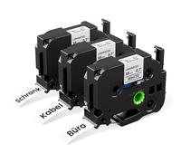 Suminey TZe-241 18 mm D400 D410 Cinta de escritura compatible con Brother P-touch Bandas 18 mm Blanco TZ-241 TZe 241, Tze 18 mm Laminado para Brother Etiquetadora Ptouch D400VP D450 1830 900 PT-2430