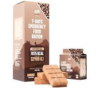 Suministro de alimentos de emergencia 7 días de café moca barras de galletas MRE Meals Military 2024 Kit de supervivencia - 20 años de vida útil, suministros de senderismo