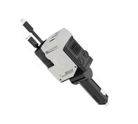 Suministro Del Vehículo - 13.9x6.5x3.5 Cm Convertidor De Potencia Rápida Bobina Extensible Protector De Seguridad Pantalla De Control De Voltaje Estado Del Medidor De Luz | Compatibilidad Universal