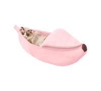 Suministros adorables para camas para mascotas - Caseta para perros con forma de plátano | cálido para gatos con tapa semiabierta | Cómoda cama acogedora para gatos | Cama para perros C
