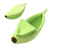 Suministros adorables para camas para mascotas - Caseta para perros con forma de plátano | cálido para gatos con tapa semiabierta | Cómoda cama acogedora para gatos | Cama para perros C