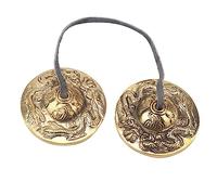 Suministros budistas, campana de meditación, instrumento de percusión budista con memorias, diseño tibetano artesanal (modelo doble dragón)