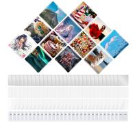 Suministros cuadrados para hacer botones, piezas de insignia de pin de 2 x 2 pulgadas, kit de fabricación de botones con cubiertas de plástico y cierres de plástico