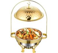 Suministros de catering,juego de recipientes for calentar bufés de catering que incluye bandeja for comida, bandeja for agua y soporte for combustible, for fiestas, bodas y restaurantes.