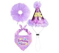 Suministros de de cumpleaños para perros, lindo traje de cachorro, falda tutú para niña con ajuste ajustable, accesorio de para perros pequeños, medianos y grandes, celebración divertida