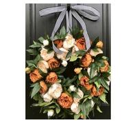 Suministros de decoración for Fiestas en el hogar La decoración de la Pared del Patio es 1 Corona de peonías Artificiales en Primavera, Verano y otoño.