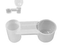 Suministros de jaula de aves de corral, alimentador automático de es de aves | Copa de alimentación de de aves que ahorra agua - Suministros de doble puerto transparentes seguros para el uso del jardí