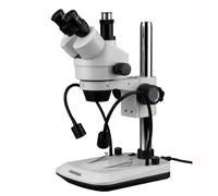 Suministros de microscopio estereoscópico 7X-45X con Cuello de Cisne Dual Incorporado, microscopio estéreo de Zoom Continuo de Aumento Focal