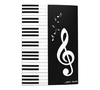 Suministros de música, carpeta partituras Piano exposición plegable y desplegable modificable, libros con administrador A4 para Partituras, Archivos(Black)