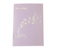 Suministros de música, carpeta partituras Piano exposición plegable y desplegable modificable, libros con administrador A4 para Partituras, Archivos(Purple)