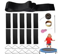 Suministros de reparación de colchonetas de salto - Kit completo de fijación de trampolín, parche de tela resistente al desgarro con cierre metálico, paquete práctico de restauración | Mantenimiento d