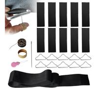 Suministros De Reparación De Tapetes De Trampolín: Juego De Hebillas Triangulares Resistentes, Parche De Alta Tenacidad, Sello Multicapa | Kit De Reparación Resistente A La Intemperie, Material Artesa