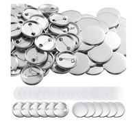 Suministros for hacer botones en blanco, 100 Uds., piezas de insignia redondas de 25-75mm, Kit de pines de plástico/esmerilado for máquina de hacer bricolaje de manera eficiente(Frosted,32mm)