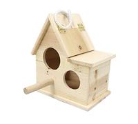 Suministros para Aves Caja de nido de pájaro Caja de madera Caja de madera Caja de cría de aves Caja de loro Caja a juego Casa de aves for la cría de Xuanfeng Canary Love Birds Parque infantil para Pá