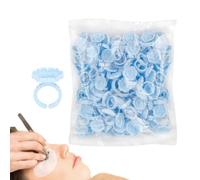 Suministros para Extensiones de Pestañas - 100PCS Anillos para Pegamento de Pestañas, anillos para sostener adhesivos | Tazas para Fanning Blossom, Anillo para Sostener Pegamento de Pestañas, Tazas de