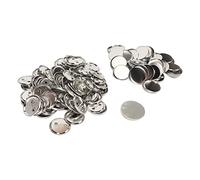 Suministros para Hacer Botones, 100 Juegos de Botones Redondos con Pinback, Superficie Lisa para Hacer Regalos (50MM)