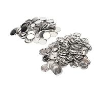 Suministros para Hacer Botones, Piezas de Botones Traseros Multiusos de Metal Resistente 100 Juegos para Bricolaje (37MM)