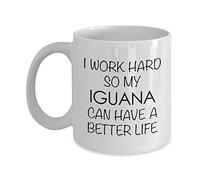 Suministros Para Iguanas Trabajo Duro Para Que Mi Iguana Tenga Una Vida Mejor Taza Cerámica Taza De Café Porcelana Tazas 330Ml Para Zumo Amigo Cacao