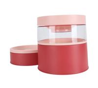 Suministros para mascotas, comedero automático, 1 L, doble cuenco, alimentación automática, accesorios de riego (rojo)